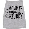 Mommas Camping Buddy Graphic Tee – Soft Cotton Blend Funny Dog Shirt for Mothers Day – Outdoors Pet Gift Campings Dogs Clothes for Small Medium Large Breeds Grey, M(X-Large)