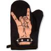 Rock Hand Oven Mitt Metal Rock and Roll Music Graphic Novelty Kitchen Accessories Funny Graphic Kitchenwear Cool Food Novelty Cookware Black Oven Mitt(Oven Mitt)