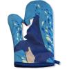 Shark Puppet Hand Oven Mitt Ocean Fish Graphic Novelty Kitchen Accessories Funny Graphic Kitchenwear Shark Cool Food Novelty Cookware Blue Oven Mitt(Oven Mitt)