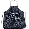 The Secret Ingredient is Cat Hair Funny Pet Kitten Animal Lover Graphic Kitchen Accessories Funny Graphic Kitchenwear Cool Cat Novelty Cookware Black Oven Mitt(Apron)