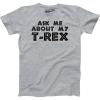 Toddler Ask Me About My Trex T Shirt Funny Cool Dinosaur Flip Humor Tee for Kids(Light Heather Grey)