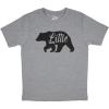 Toddler Little Bear for Children Funny Graphic Novelty Family T Shirt(Light Heather Grey)