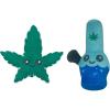 UFO and Aliens Dog Toy Funny Flying Saucer Stuffed Chew Toy with Hidden Treat Holes and Removable Aliens – Rip and Reveal Interactive Chew(Leaf and Pipe)