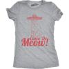 Womens Cinco De Meow T Shirt Funny Cat May 5 Mexico Sombrero Tequila Tee(Light Heather Grey)