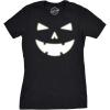 Womens Glowing Ghost T Shirt Glow in The Dark Cool Halloween Party Tee(Heather Black – Glow Tooth)