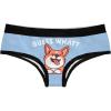 Womens Guess What Corgi Butt Panties Funny Bikini Brief Funny Dog Lover Gift Graphic(Blue)