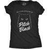 Womens I’m A Cute Little Ray of Pitch Black T Shirt Funny Pet Cat Kitty Halloween Graphic Novelty Tee(Heather Black)