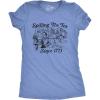 Womens Spilling The Tea Since 1773 T Shirt Funny US History Boston Tee Party Graphic Tee(Light Heather Blue)