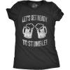 Womens Tacos Shirts Funny Mexican Tees with Tacos and Cervezas Cool Vintage Graphic Tees with Cute Sayings(Heather Black – Ready to Stumble)