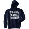 Worlds Okayest Brother Sweatshirt Funny Shirts Big Brother Sister Gift Hoodie(Navy)