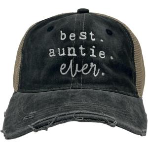 Best Auntie Ever Hat Funny Gift Cap for Aunts(Trucker Black – Best Auntie)