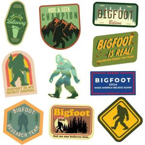 Bigfoot Sticker Extra Large Stickers for Adults Funny Adhesives with Memes Cool Sarcastic Multi 10 Pieces(10 Pieces)