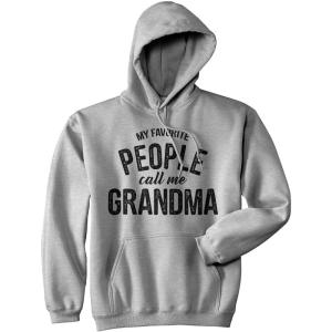 Crazy Dog My Favorite People Call Me Papa Dad Grandma Grandpa Hoodies Funny Family Sweatshirts(Heather Grey – Grandma)