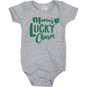 Crazy Dog T-Shirts Baby Mamas Lucky Charm Funny Irish Shamrock Saint Patricks Day Infant Bodysuit