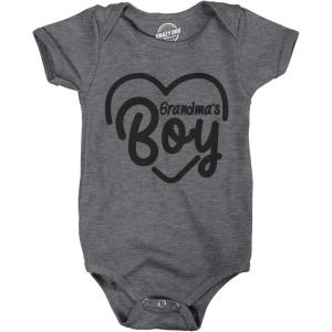 Crazy Dog T-Shirts Creeper Grandmas Boy Baby Bodysuit For Newborn Grandson