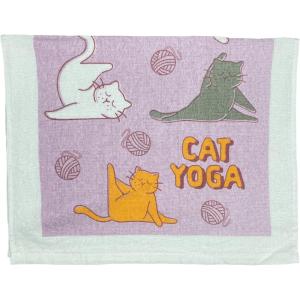 Crazy Dog T-Shirts Easily Distracted by Dogs Funny Puppy Pet Lovers Tea Towel(Cat Yoga)