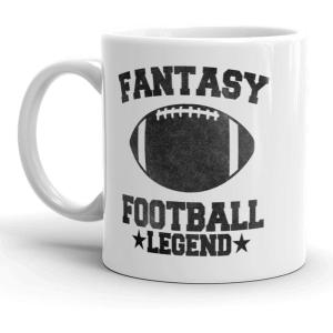 Crazy Dog T-Shirts Fantasy Football Mug – Funny Sports Coffee Cup for Football Lovers – Novelty Gift for Fans Coaches and Players – White Ceramic 11oz – Dishwasher and Microwave Safe
