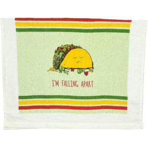 Crazy Dog T-Shirts Fitness Taco Funny Eating Mexican Food Exercise Tea Towel(Im Falling Apart)