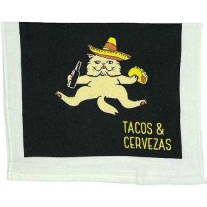 Crazy Dog T-Shirts Fitness Taco Funny Eating Mexican Food Exercise Tea Towel(Tacos and Cervezas)