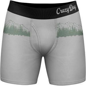 Crazy Dog T-Shirts Funny Fishing and Hunting Boxers for Men Sarcastic Deer Hunting and Fishing Joke Underwear for Guys(Pole Dance)