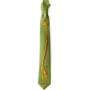 Crazy Dog T-Shirts Funny Giraffe Tie for Men – Novelty Animal Print Necktie – Wildlife Safari Theme Stocking Stuffer Gift for Fun Party Events Outfit