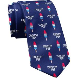 Crazy Dog T-Shirts Funny Ties for Dad Hilarious Graphic Neckties for Fathers Day Cool Dad Ties(Coolest Pop)