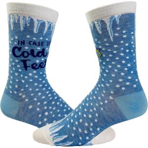 Crazy Dog T-Shirts Funny Wedding Socks for Women Gifts for Bachelorette Parties and Marriages(Cold Feet)