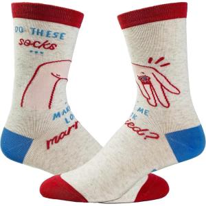 Crazy Dog T-Shirts Funny Wedding Socks for Women Gifts for Bachelorette Parties and Marriages(Look Married)