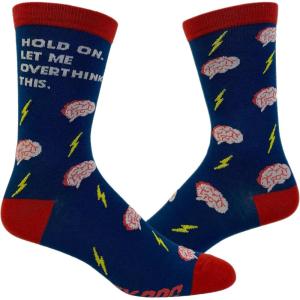 Crazy Dog T-Shirts Funny Womens Socks with Sarcastic Sayings and Cool Designs for Girls(Hold on)