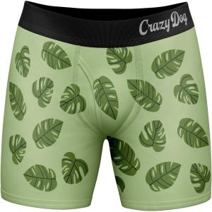Crazy Dog T-Shirts Funnys Boxers for Dad Fathers Day Briefs Graphic Novelty Underwear for Dad(Paapasaurus)