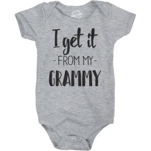 Crazy Dog T-Shirts I Get It From My Grammy Creeper Funny Family Baby Jumpsuit