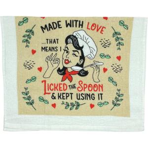 Crazy Dog T-Shirts If I Have to Stir Its Homemade Funny Kitchen Cooking Tea Towel(Made With Love)