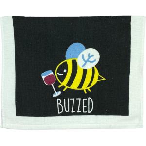 Crazy Dog T-Shirts Lets Get Basted Funny Turkey Dinner Drinking Tea Towel(Buzzed)