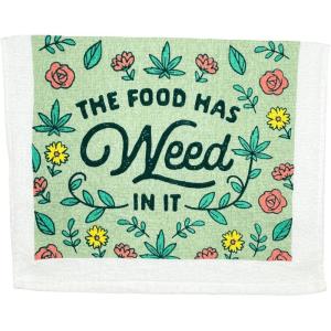 Crazy Dog T-Shirts Lets Get Basted Funny Turkey Dinner Drinking Tea Towel(Food Has Weed in It)