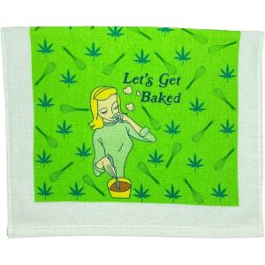 Crazy Dog T-Shirts Lets Get Basted Funny Turkey Dinner Drinking Tea Towel(Lets Get Baked)