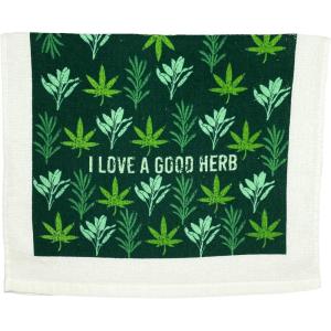 Crazy Dog T-Shirts Lets Get Basted Funny Turkey Dinner Drinking Tea Towel(Love a Good Herb)