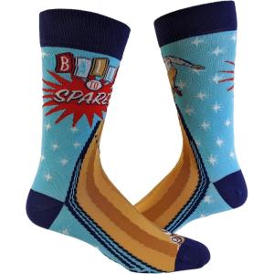 Crazy Dog T-Shirts Men’s Balls to Spare Socks Funny Bowling Humor Sports Novelty Graphic Footwear