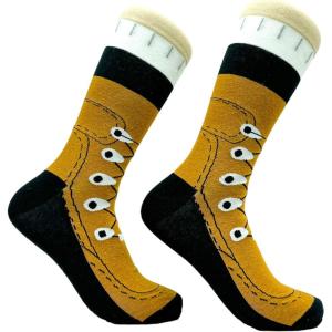 Crazy Dog T-Shirts Mens Funny Camping Socks With Awesome Graphics Hiking Socks for Men(Hiking Boots)