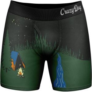 Crazy Dog T-Shirts Mens I Hate People Boxer Briefs Funny Camping Sarcastic Graphic Underwear for Guys(Multi)