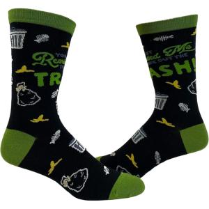 Crazy Dog T-Shirts Mens Sarcastic Socks Funny Crew Footwear for Adults(Remind Me)
