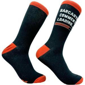Crazy Dog T-Shirts Mens Sarcastic Socks Funny Crew Footwear for Adults(Sarcastic Comment)