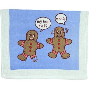 Crazy Dog T-Shirts Not Going to Lick Itself Funny Christmas Candy Tea Towel(Gingerbread Foot Hurts)
