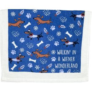 Crazy Dog T-Shirts Not Going to Lick Itself Funny Christmas Candy Tea Towel(Wonderland)