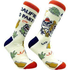 Crazy Dog T-Shirts Womens Animal Socks Cute Funny Socks with Fun Animals and Sarcastic Sayings(Koalified)