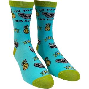 Crazy Dog T-Shirts Womens Animal Socks Cute Funny Socks with Fun Animals and Sarcastic Sayings(Pina Koala)