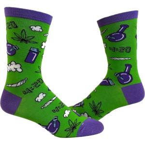 Crazy Dog T-Shirts Womens Cute Mismatched Socks With Funny Cute Graphics For Ladies(420 Time)