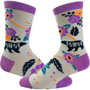 Crazy Dog T-Shirts Womens Cute Mismatched Socks With Funny Cute Graphics For Ladies(Pink)