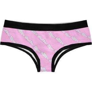 Crazy Dog T-Shirts Womens Professional Crop Duster Panties Funny Bikini Brief Farting Joke Graphic Underwear Fart(Pink)