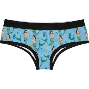 Crazy Dog T-Shirts Womens Secretly A Mermaid Bikini Brief Panties Funny Graphic Underwear Ladies(Multi)