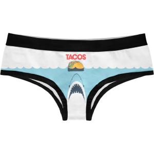 Crazy Dog T-Shirts Womens Taco Shark Panties Funny Bikini Brief Vacation Attack Cute Graphic Underwear For Ladies(Multi)